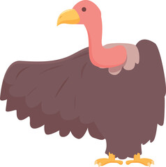 Gyps vulture icon cartoon vector. Nature bird. African wildlife