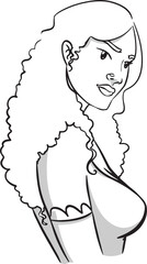Women's Day design. Illustration of Women’s. Greeting card. Vector illustration. Women's empowerment