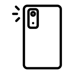 camera flash line icon