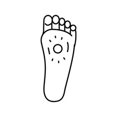 foot pain body ache line icon vector illustration