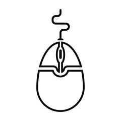 Mouse outline Icon Vector Symbol
