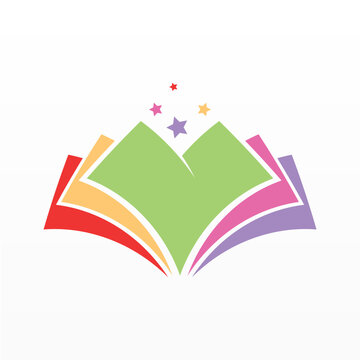 Book logo design icon vector. Book icon clip art. Library logo concept