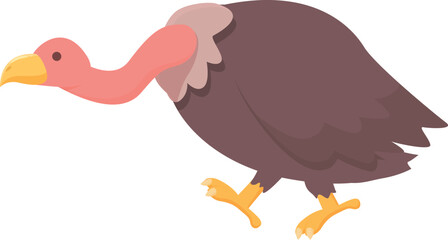 Walking griffon icon cartoon vector. Nature bird. Europe vulture
