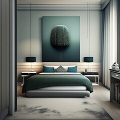 Modern bedroom, Illustrative, Background