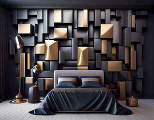 Silver blocks wall cover background design