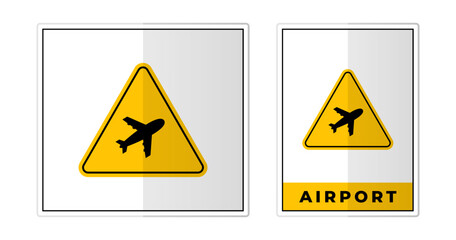 Airport Sign Label Symbol Icon Vector Illustration