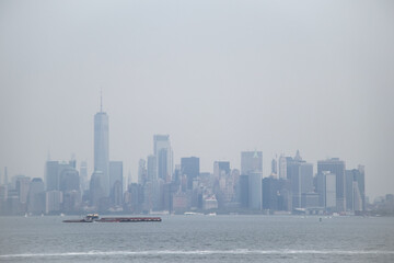 New York Skyline in the fog.