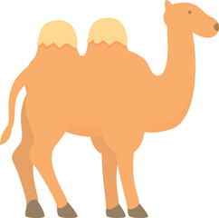 Bedouins camel icon cartoon vector. Tent camp. Desert goat