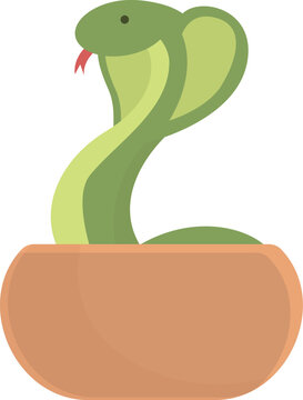Cobra basket icon cartoon vector. Snake charmer. Music dance