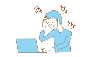 頭痛　肩こり　男性　社会人　不調