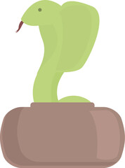 Snake box icon cartoon vector. Cute charmer. Indian man