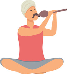 Reptile asian charmer icon cartoon vector. Indian snake. Serpent care