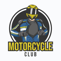 Motorcycle badges. Bikers club emblems