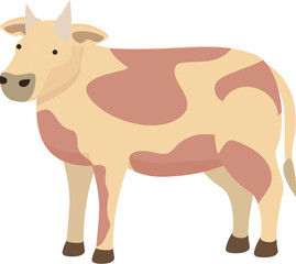 Cow icon cartoon vector. Farm cattle. Dairy animal
