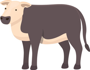 Farm cow icon cartoon vector. Breed cattle. Dairy animal