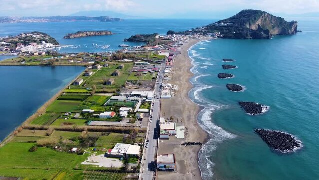 Amazing view on Bacoli city