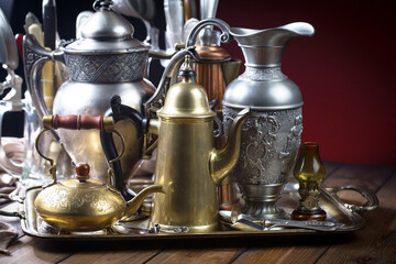 Silverware on an old background.