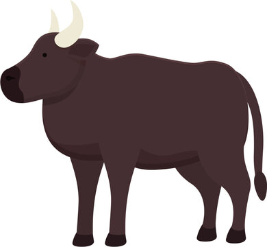 Bull icon cartoon vector. Farm cattle. Animal field