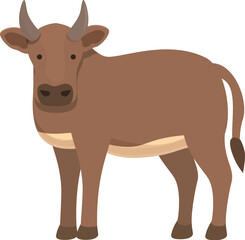 Female cow icon cartoon vector. Farm breed. Animal calf