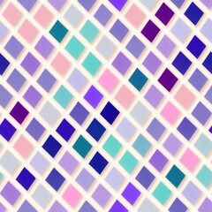 Abstract geometric seamless pattern featuring graphic design cubes, with a seamless background in pale colors, generative ai