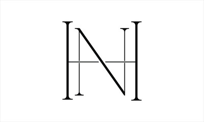 NH HN N H Initial Letter Vector Logo Design