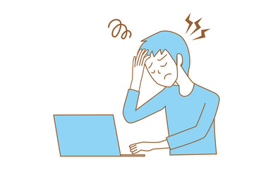 頭痛　男性　リモートワーク　社会人　不調