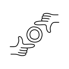 Doodle illustration of a camera isolated on a white background. Camera icon drawn by hand. Vector illustration