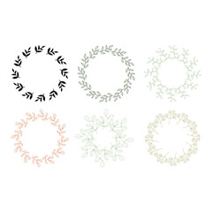 hand drawn doodle floral elements. vector graphic botanical elements