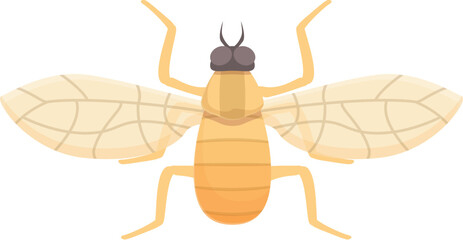 Africa tsetse fly icon cartoon vector. Tik insect. Ancient wings - obrazy, fototapety, plakaty