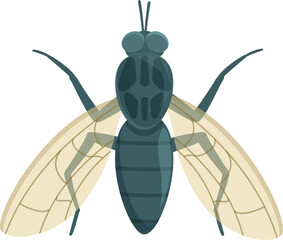 Tsetse fly icon cartoon vector. Africa insect. Animal mosquito