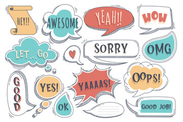 Cartoon comic sign burst bomb explosion, speech bubble, boom sign expression and pop art text frames.