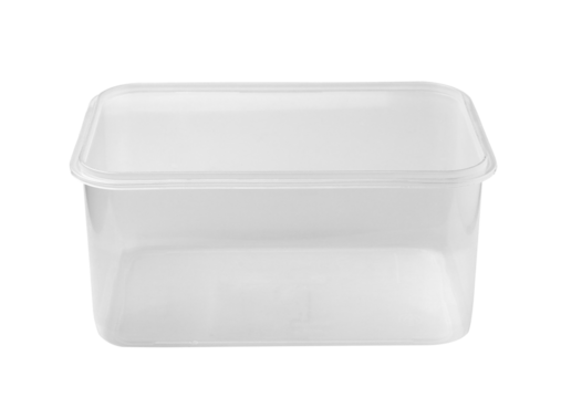 Plastic food box isolated on transparent png