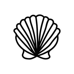 Illustration with seashell nautilus. Object for logo, card, flyer. Minimalist sign for logo, emblem, banner. Hand drawn illustration with ammonite fossil in modern style