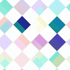 Abstract geometric seamless pattern featuring graphic design cubes, with a seamless background in pale colors, generative ai