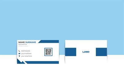 Double-sided creative business card template. Vector illustration. Business card design template, Clean professional business card template, visiting card, business card template .New visiting card AI