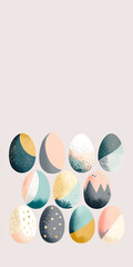Fototapeta na wymiar Flat Style Colorful Easter Egg Decorative Header Or Banner Design And Copy Space. Easter Day Concept.