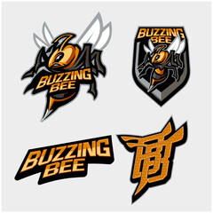 Buzzing Bee Hornet Mascot Logo Design