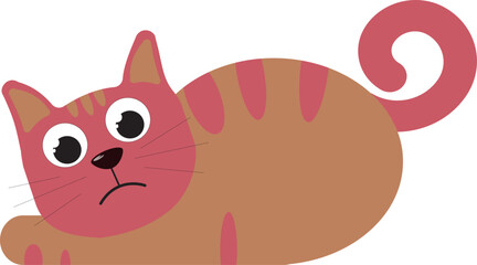 Decorative cat. Vector file for designs.