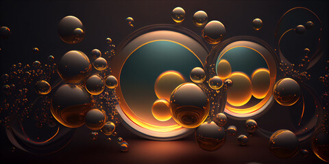 abstract fractal background with circles