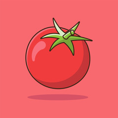 Free vector tomato vegetable cartoon vector icon illustration vegetable icon concept isolated