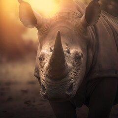 CLOSE UP OF BLACK RHINO