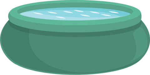 Rubber swim pool icon cartoon vector. Summer child. Family sport