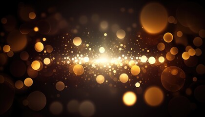 Dark bokeh background with yellow flares and sparkles