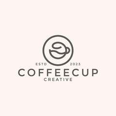Coffee and Tea Logo Concept Suatable for coffee and tea shop, cafes, food and beverage businesses