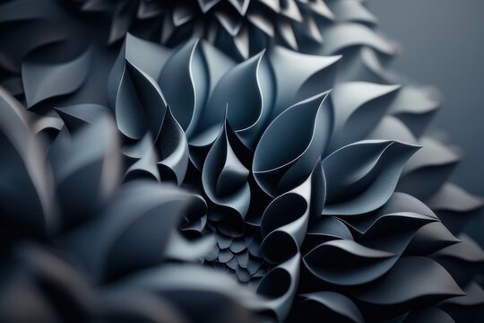 Abstract flower grey background generative ai