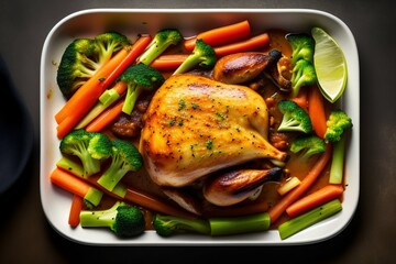 grilled chicken with vegetables