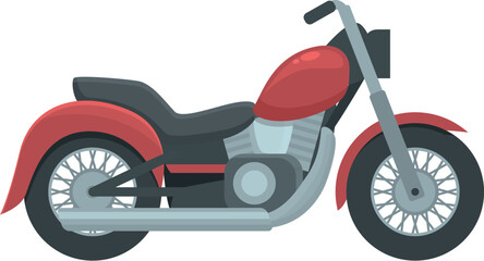Motor chopper icon cartoon vector. Bike road. Custome ride