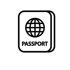 international passport icon vector