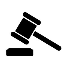 legal hammer icon vector