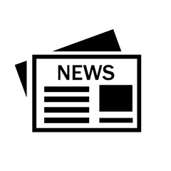 newspaper news journal icon vector